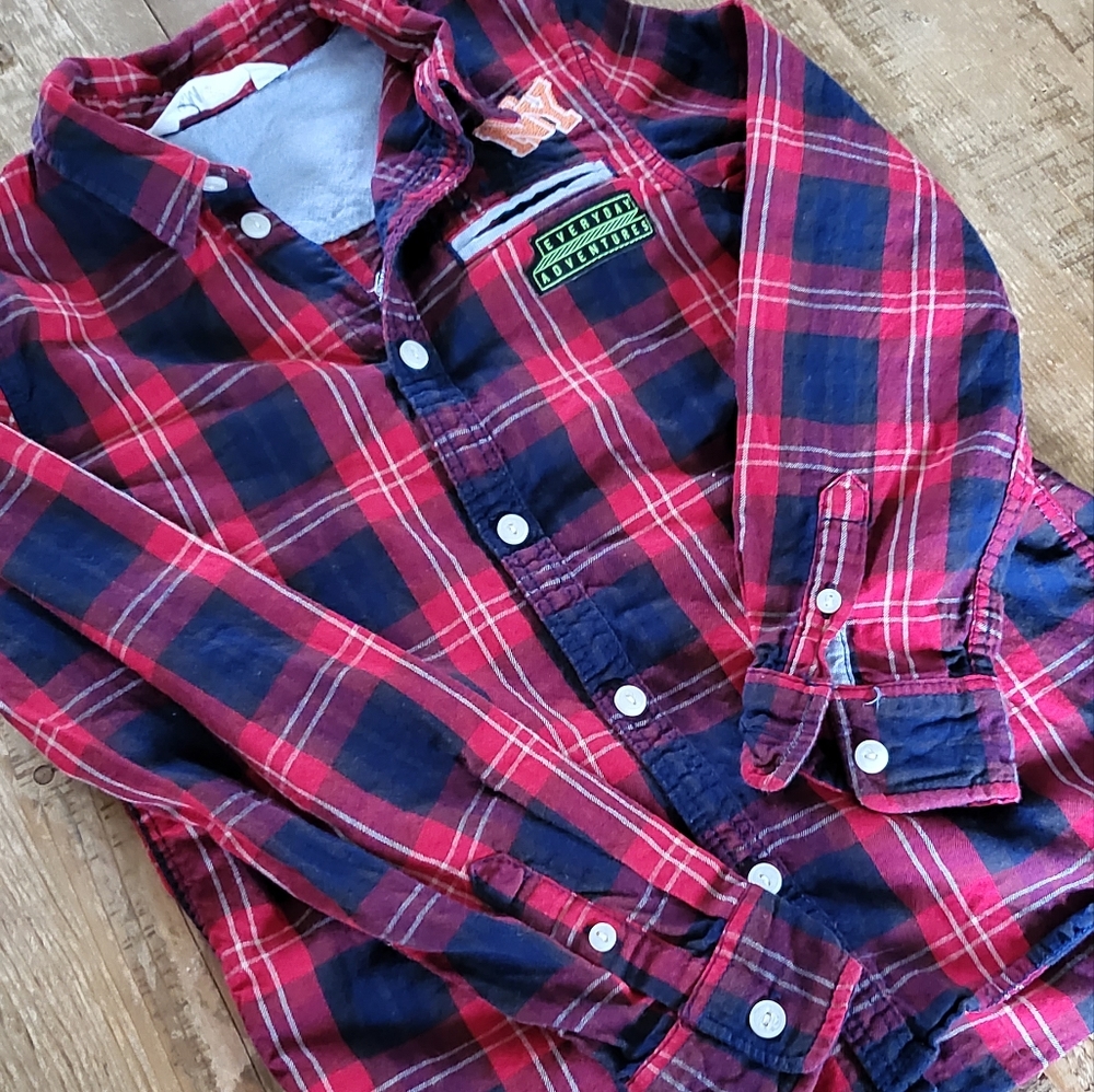 H&M Plaid Button Down shirt 7